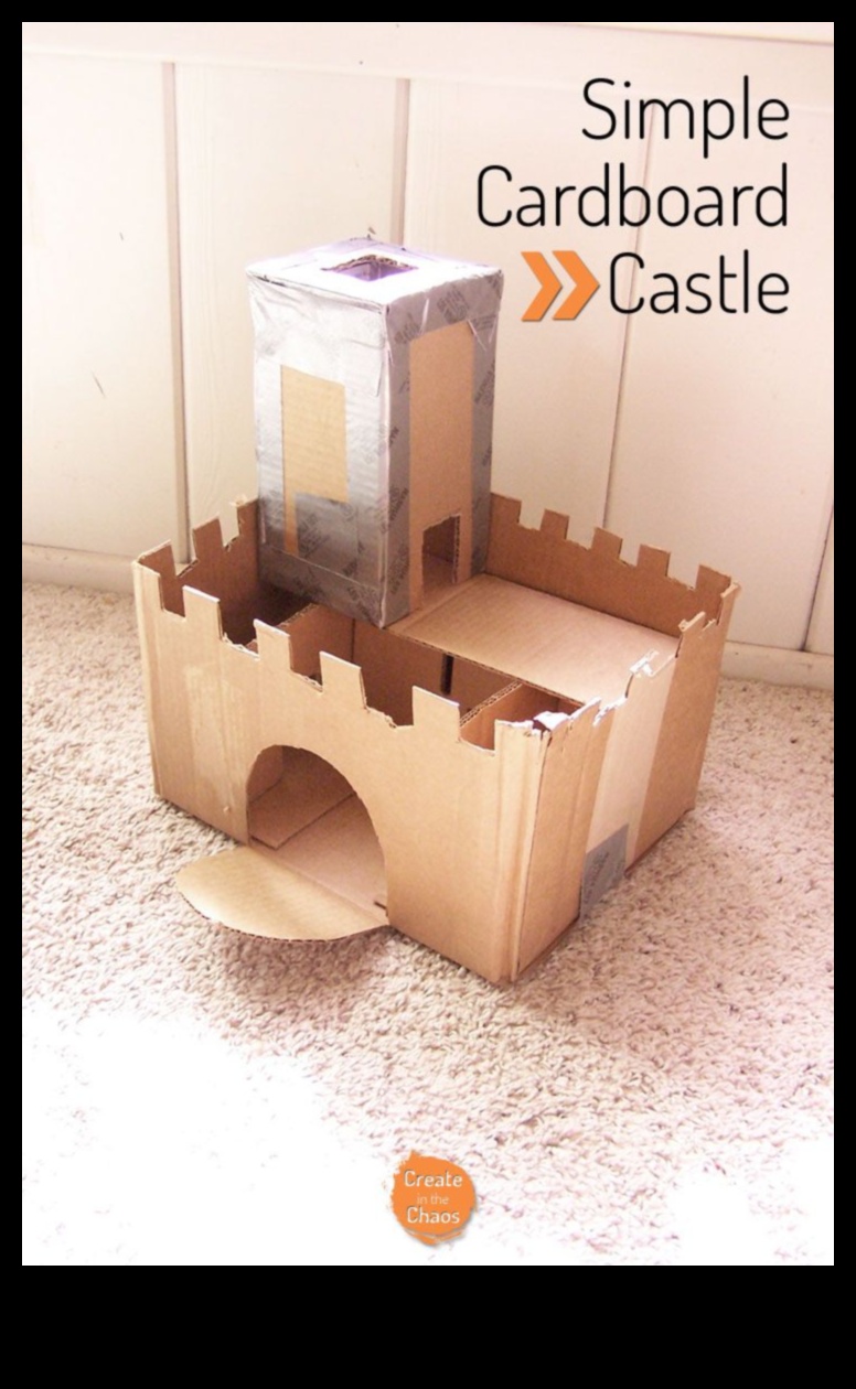 Castelul din carton DIY pentru copii: crearea de fortărețe imaginare